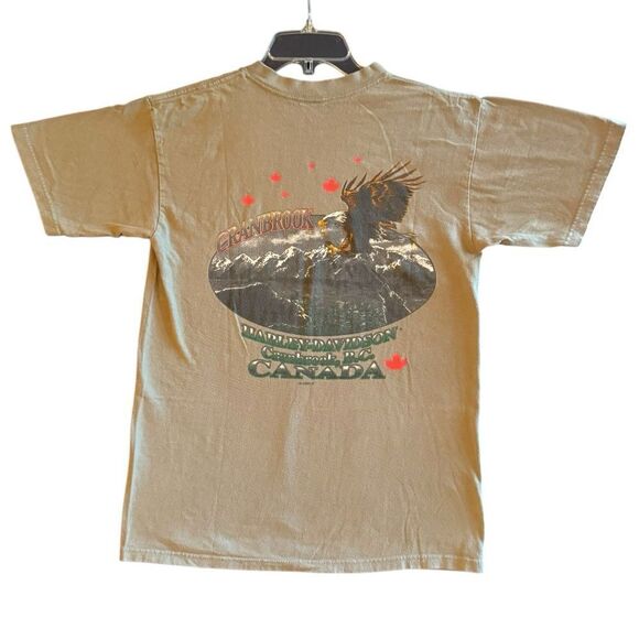 Harley-Davidson Vintage Cranbrook BC Canada Tee Shirt Size Medium - Picture 3 of 8